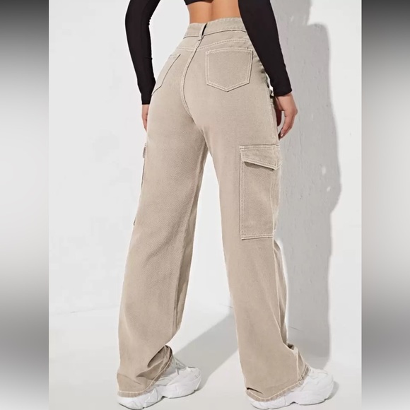 Women's Cargo Pants in Khaki - Classic Utility Style - Picture 2 of 7